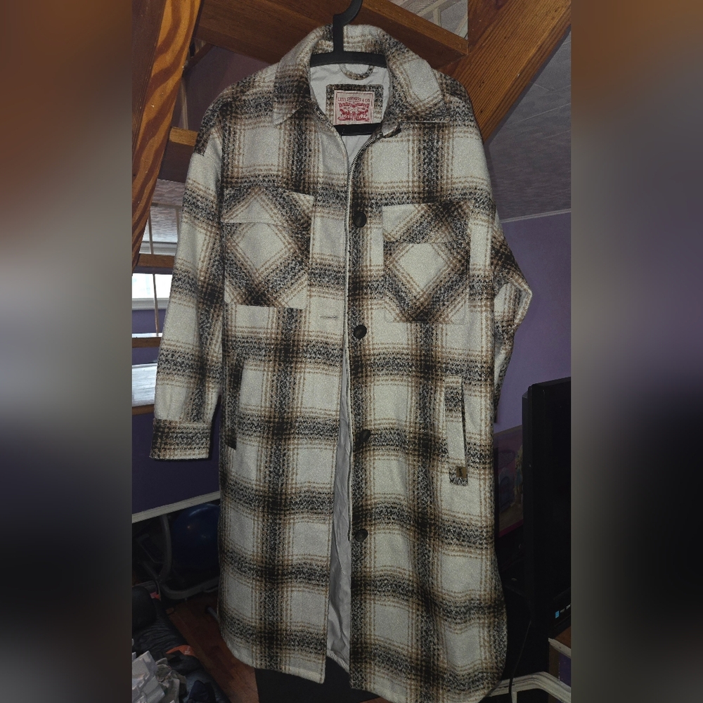 Levi's Oversized Long Length Shacket Coat XS (Runs Huge ) (See Notes) NWT